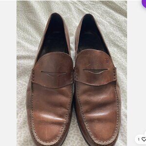 Tod’s Brown Pebbled Leather Penny Loafer Slip On Dress Shoe Men’s UK 7 US 8